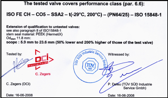 ISO 15848 Exemple Habonim